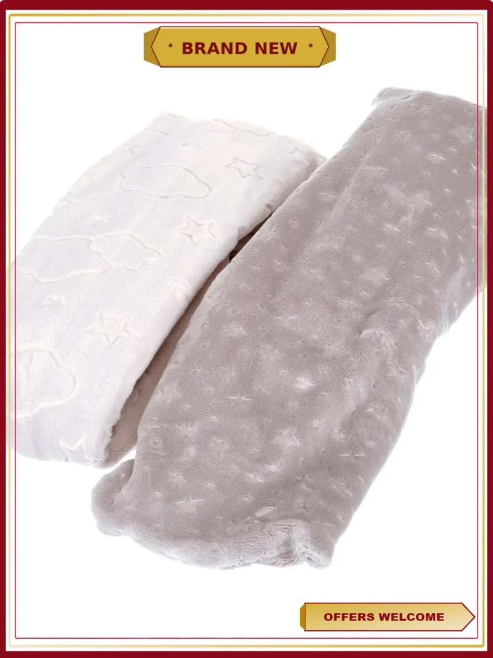 Newborn Sleep Swaddle 2-Pack Zip Up Clouds Stars 0-2 Months 5-12 lbs